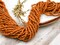 4mm Matte Orange Java Glass Pony Seed Beads (48" Strand)